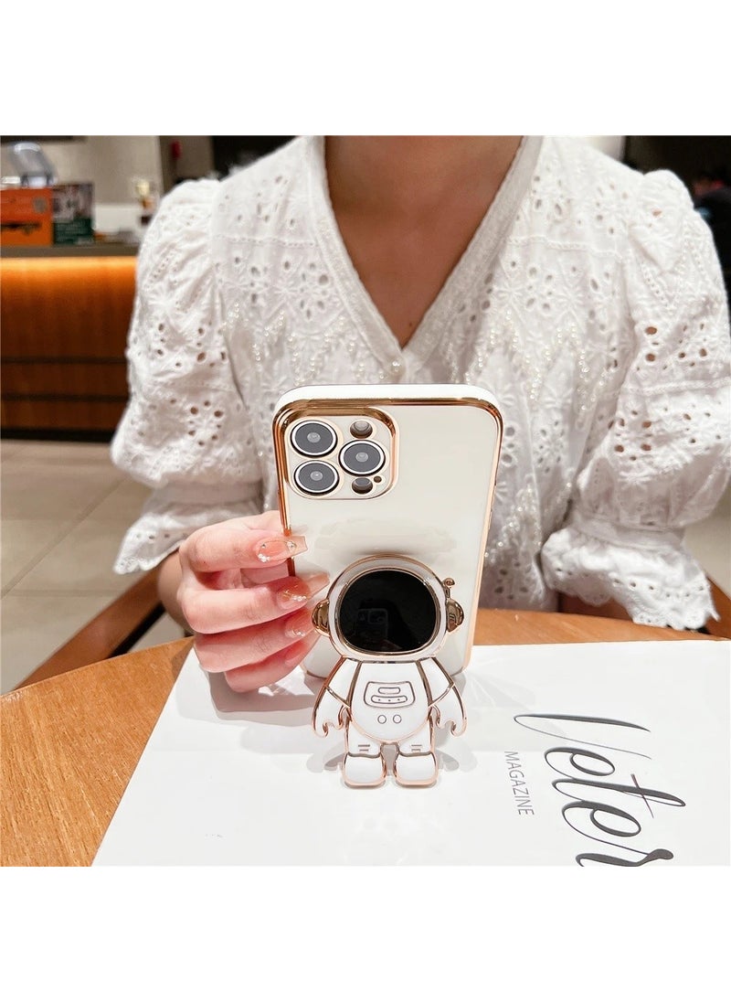 TahTicMer Apple iPhone 11 Pro Max Compatible Case Astronaut Hidden Stand Silicone Holder Foldable Laser TPU  - Image 4