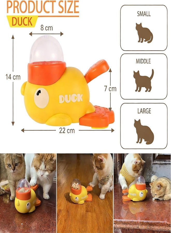 Dog Interactive Treat Dispenser Toy, 2-in-1 Duck Shaped Slow Feeder, Dog Food Treat Feeding Dispenser, Mentally Stimulating Toys for Small & Medium Dogs Cats Pets, Reduces Bloating Anti-Gulping - Image 5
