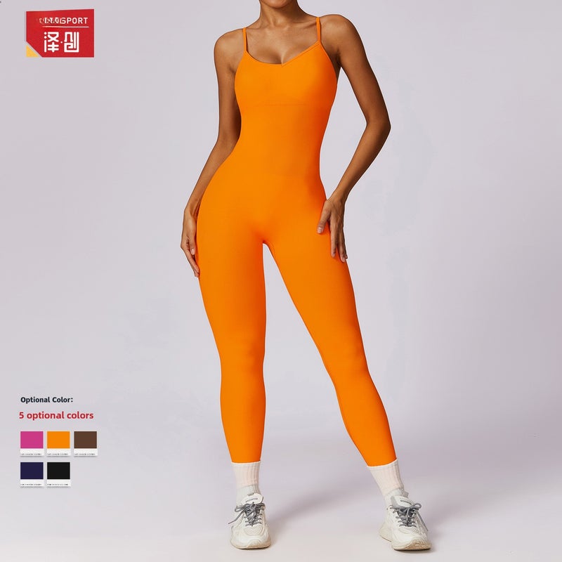 Seamless Yoga Jumpsuit for Women 7499 Rose purple  - Image 5