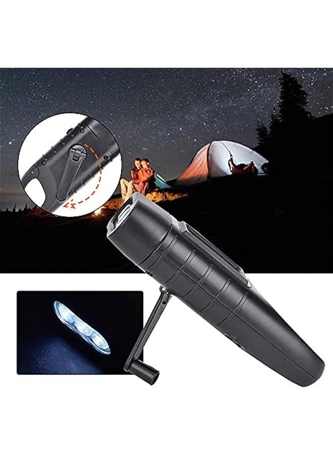 Generic AT5503 ABS Plastic Solar Hand Crank Flashlight Emergency LED Portable Torch for Climbing Camping Safety Weather Emergency Pack,LED Emergency Flashlight, Flashlight Hand Crank Flashlight LED Emer  - Image 4