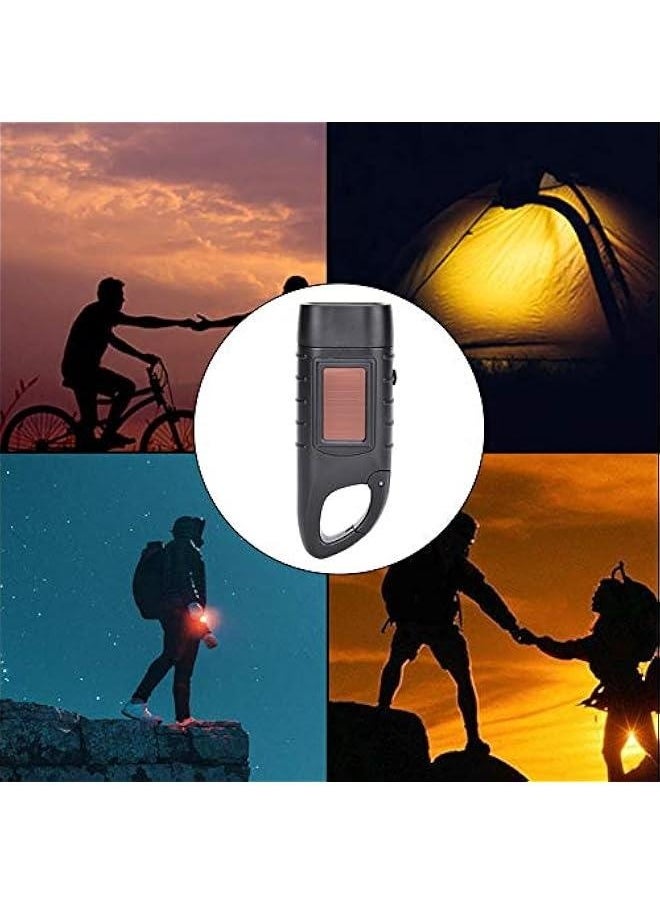 Generic AT5503 ABS Plastic Solar Hand Crank Flashlight Emergency LED Portable Torch for Climbing Camping Safety Weather Emergency Pack,LED Emergency Flashlight, Flashlight Hand Crank Flashlight LED Emer  - Image 2