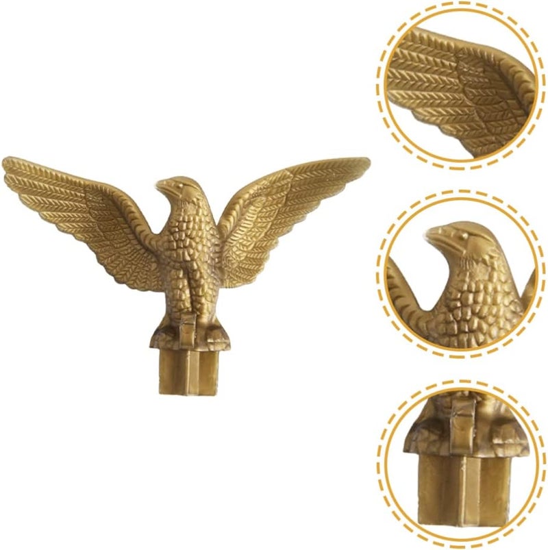 قطعتان من زينة النسر لعمود العلم، مصنوعة من البلاستيك، زينة رأسية على شكل نسر لعمود العلم، زينة خارجية لعمود العلم. - Image 4