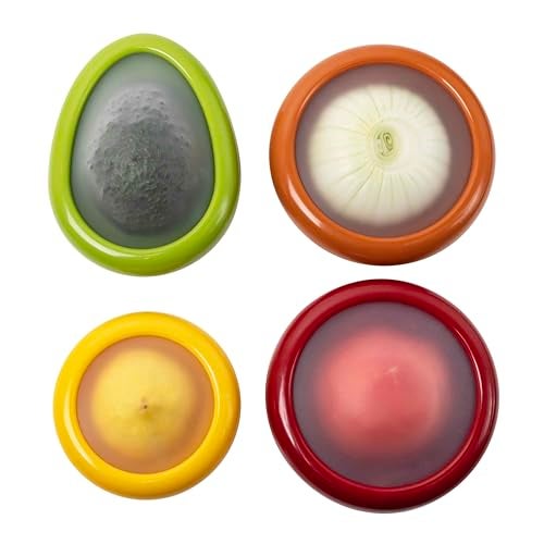Joie Food Saver Set, Avocado, Tomato, Onion, and Lemon Stretch Pods, Silicone, One Size, 4 Count - Image 3