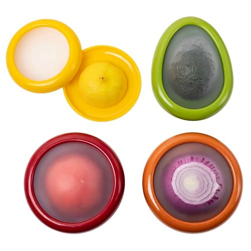 Joie Food Saver Set, Avocado, Tomato, Onion, and Lemon Stretch Pods, Silicone, One Size, 4 Count - Image 2
