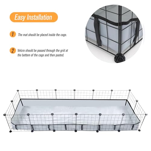 DZWLKJ Guinea Pig Cage Liner Tarp Bottom Waterproof and Washable Base Also for Rabbits, Bunny, Chinchesillas, Hedgehog, Ferrets and Other Small Animals(24x72 inches) - Image 3