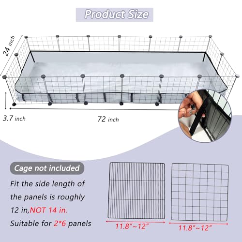 DZWLKJ Guinea Pig Cage Liner Tarp Bottom Waterproof and Washable Base Also for Rabbits, Bunny, Chinchesillas, Hedgehog, Ferrets and Other Small Animals(24x72 inches) - Image 2