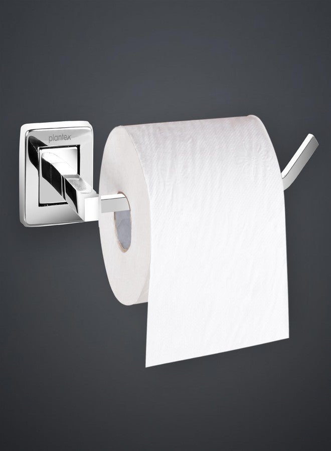 Plantex Stainless Steel Toilet Paper Roll Holder/Toilet Paper Holder/Tissue Paper Roll Holder for Bathroom Accessories (Chrome) - Image 1