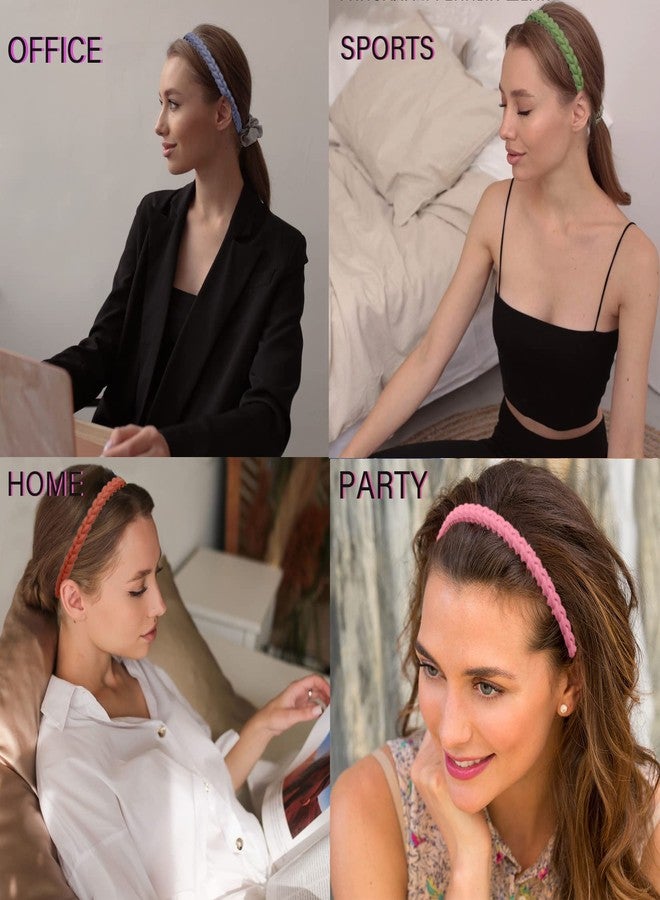 LAPOHI 10 PCS Colorful Fashion Effortless Plastic Headbands with Teeth No Slip Comb Hair Bands for Women, Men, Teen Girls - Image 2