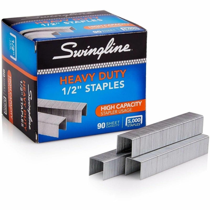 Swingline Staples, Heavy Duty for Desktop Staplers, 1/2" Length, 100/Strip, 5000/Box (79392) - Image 3
