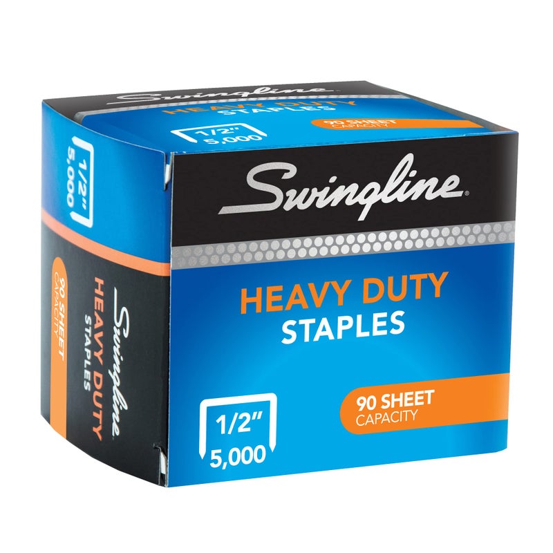 Swingline Staples, Heavy Duty for Desktop Staplers, 1/2" Length, 100/Strip, 5000/Box (79392) - Image 2