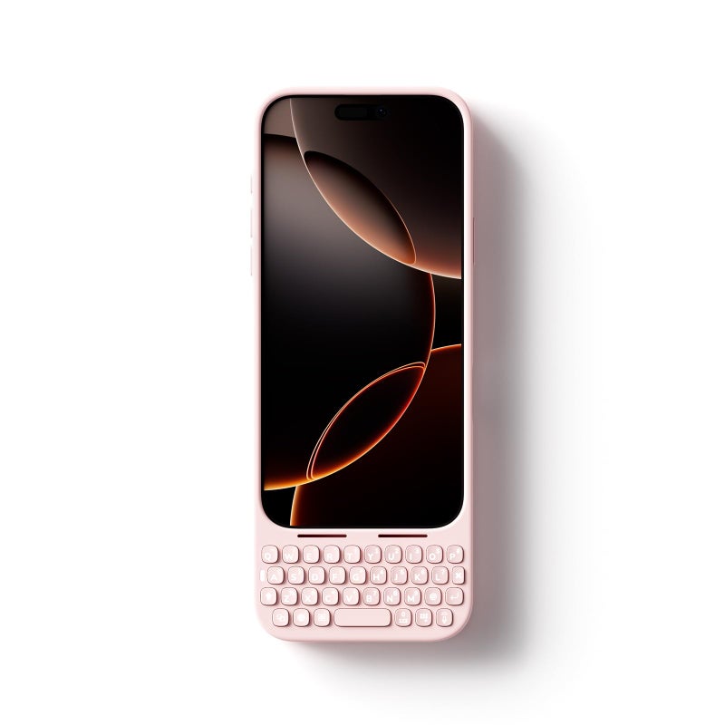 Akko MetaKey Keyboard for iPhone 17 Pro Max Maximize Screen Space Keyboard Case for Accurate Typing, Pink - Image 1
