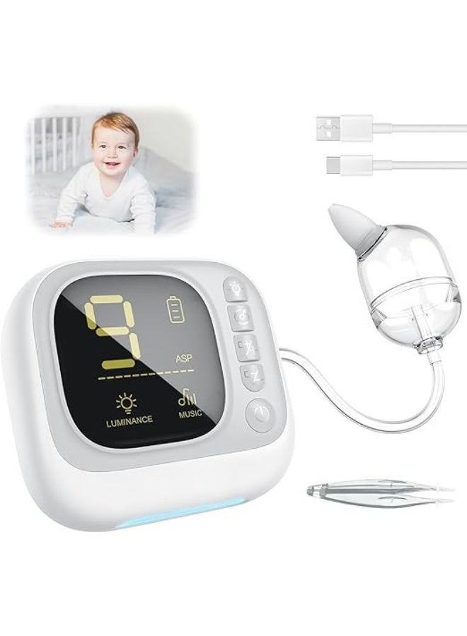 Electric nasal aspirator for babies – 9 suction levels with built-in music and light for infants and toddlers - Image 1