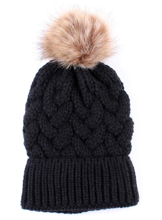 klarako 2PCS Mother&Baby Hat Parent-Child Hat Family Matching Cap Winter Warmer Knit Wool Beanie Ski Cap - Image 3