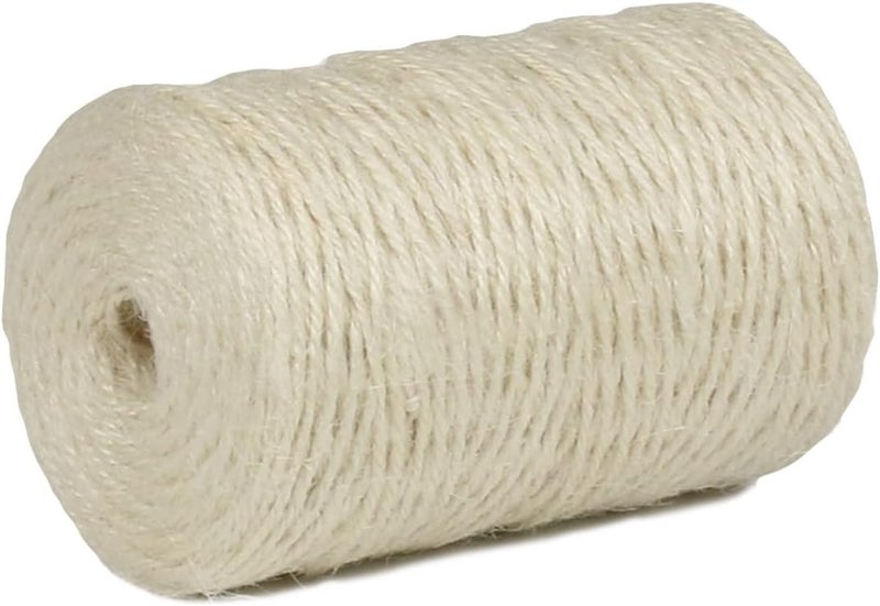 PH PERKHOMY PerkHomy Natural Jute Twine 600 Feet Long Colored Twine Rope for Crafts Gift Wrapping Packing Gardening and Wedding Decor (Beige) - Image 3