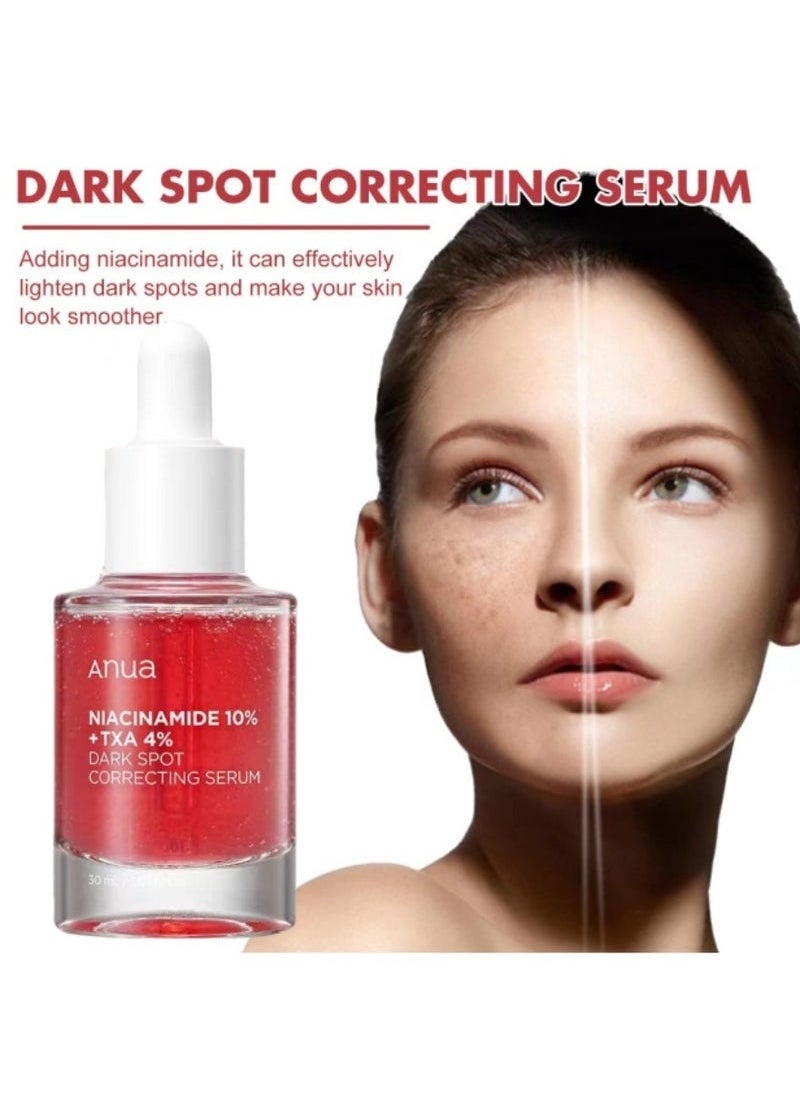 Anua korean Premium Korean Skincare! Anua Serum with 10% Niacinamide + 4% Tranexamic Acid, Infused with Ceramide, Hyaluronic Acid and Vitamin B12, Natural Hue, Fragrance-Free Formula, Ideal for Sensitive Skin, Achieve Glass Skin, 30 ml  - Image 1