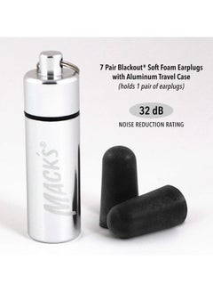 Mack's Blackout Soft Foam Earplugs 7 Pair with Travel Case - 32 dB Highest NRR  - Image 2