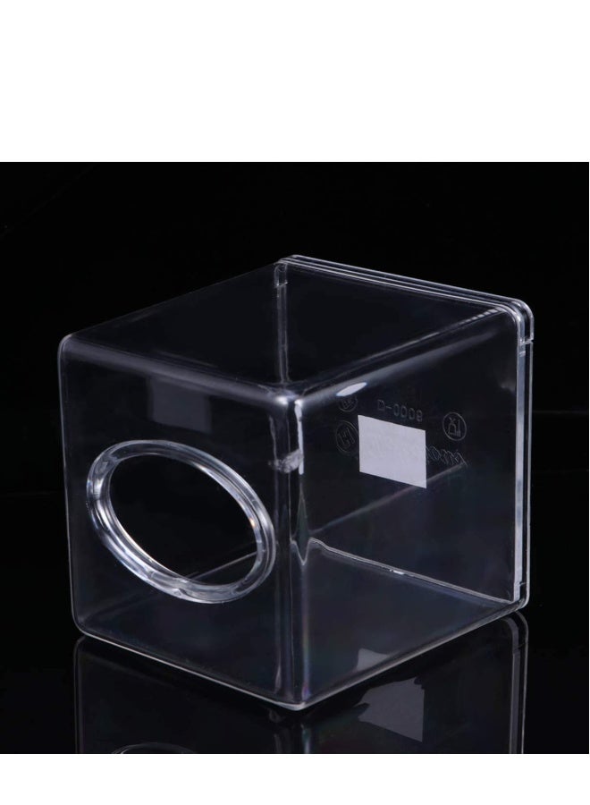 حامل مناديل أكريليك شفاف مجموعة من قطعتين، علبة مناديل ورقية، حامل لفات ورق شفاف، حامل مربع للمنديل - Image 4