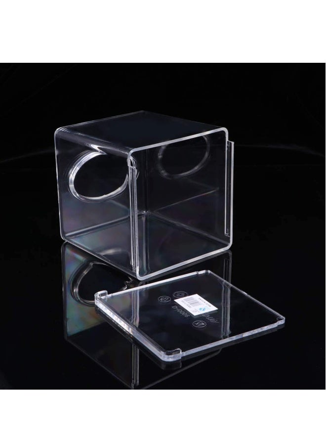 حامل مناديل أكريليك شفاف مجموعة من قطعتين، علبة مناديل ورقية، حامل لفات ورق شفاف، حامل مربع للمنديل - Image 3