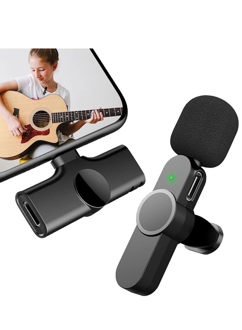 Type-c Wireless Lavalier Microphone for Recording/YouTube Facebook Live Stream/Vlog Noise Reduction Wireless Mic for Andriod Phones/Tablet/Computer(No Need App/Bluetooth) - Image 1