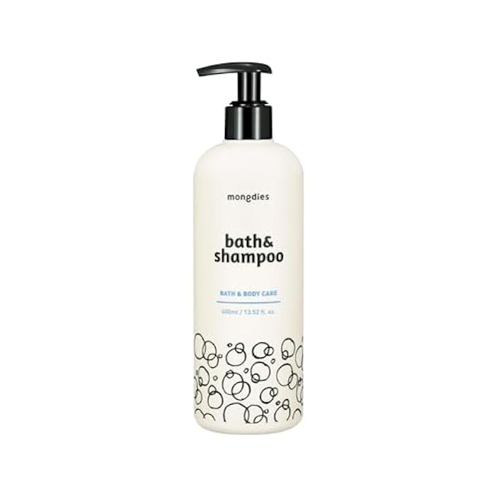 mongdies Baby Bath & Shampoo | Head-to-Toe All-in-One Gentle Wash | Tear-Free & pH Balanced Formula | 6-Layer Ceramide for Moisture Retention | Vegan & Dermatologist Tested | 13.52 fl. oz