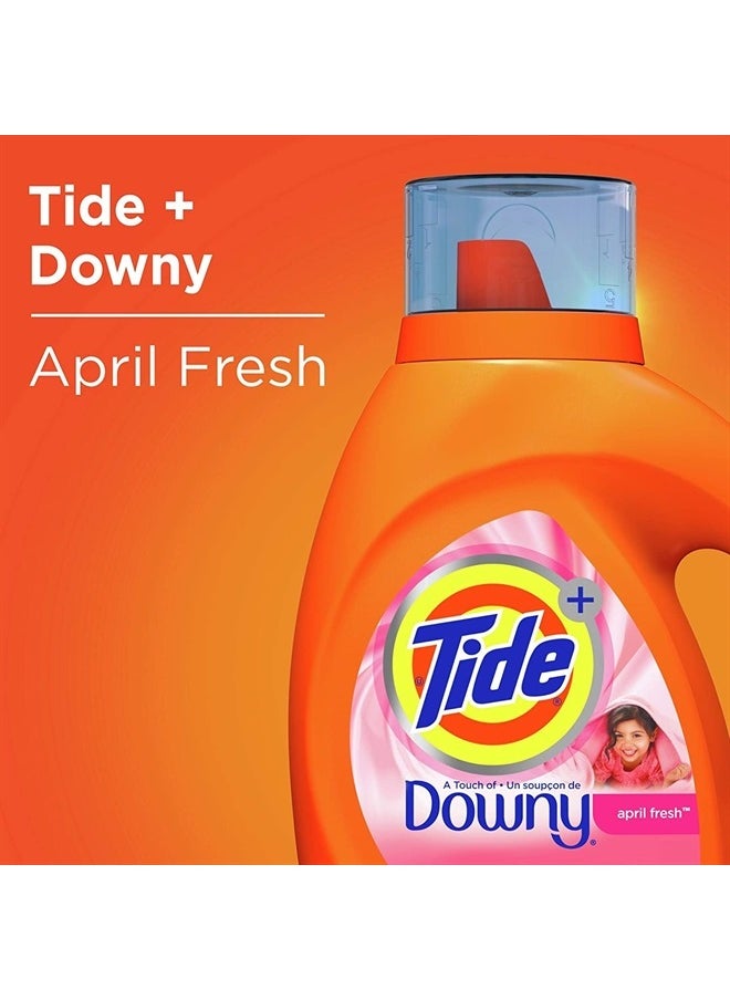 Tide Plus A Touch of Downy Liquid Laundry Detergent, April Fresh, 46 fl oz, 29 loads  - Image 4