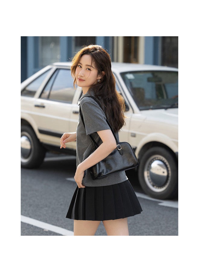 Dme Gray Series Summer Light Age Sweet Doll Collar Casual Short Sleeve Comfortable Cotton Ammonia Women's T-shirt - Image 4