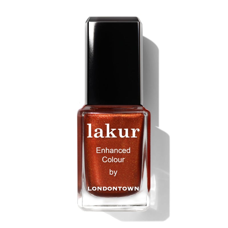 LONDONTOWN lakur Nail Polish - Chip-Resistant, Non-Toxic, Conditions & Hydrates Nails | Metallic Cinnamon, Posh Forever, .40 fl oz - Image 1