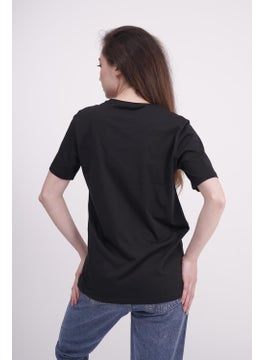 The Socks Company Pati Embroidered Crew Neck Black Unisex T-Shirt  - Image 5