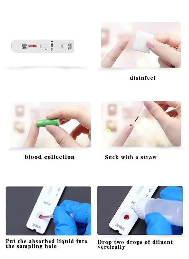 Wondfo - 3-Pack Home HIV 1/2 Rapid Antibody Test Kit Home HIV Test Strips, Rapid Home HIV Test, Home HIV Test Kit, HIV Analysis with Accurate Test Strips, Affordable Home HIV Test, Rapid Home HIV Test Results, Self-Administered Home HIV Test, and Accurate Home HIV Test Results. - Image 1