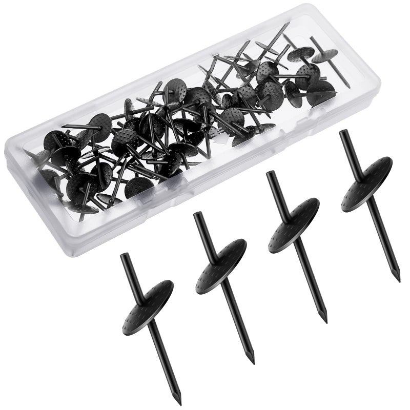 50 Pieces One Step Hangers Picture Hangers for Drywall Picture Hanging Nails Iron Alloy Photo Frame Hanger Kit for Wood Hardware Mounting 30Ib