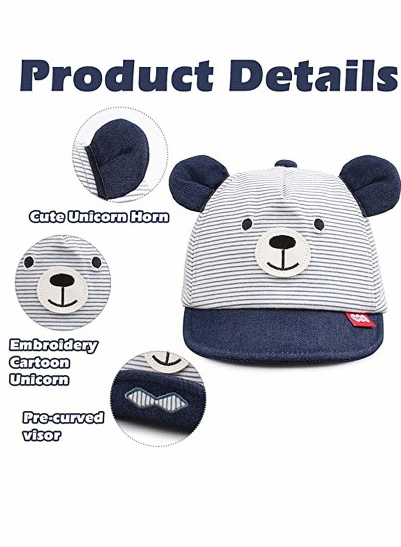 Y&D Baby Duck Baseball Hat Cap, Infant Kids Sun Bear Cute Cartoon Caps Spring Summer and Autumn Novel Thin Cap Flat Tongue Fashion Breathable Comfortable Cotton  - Image 4