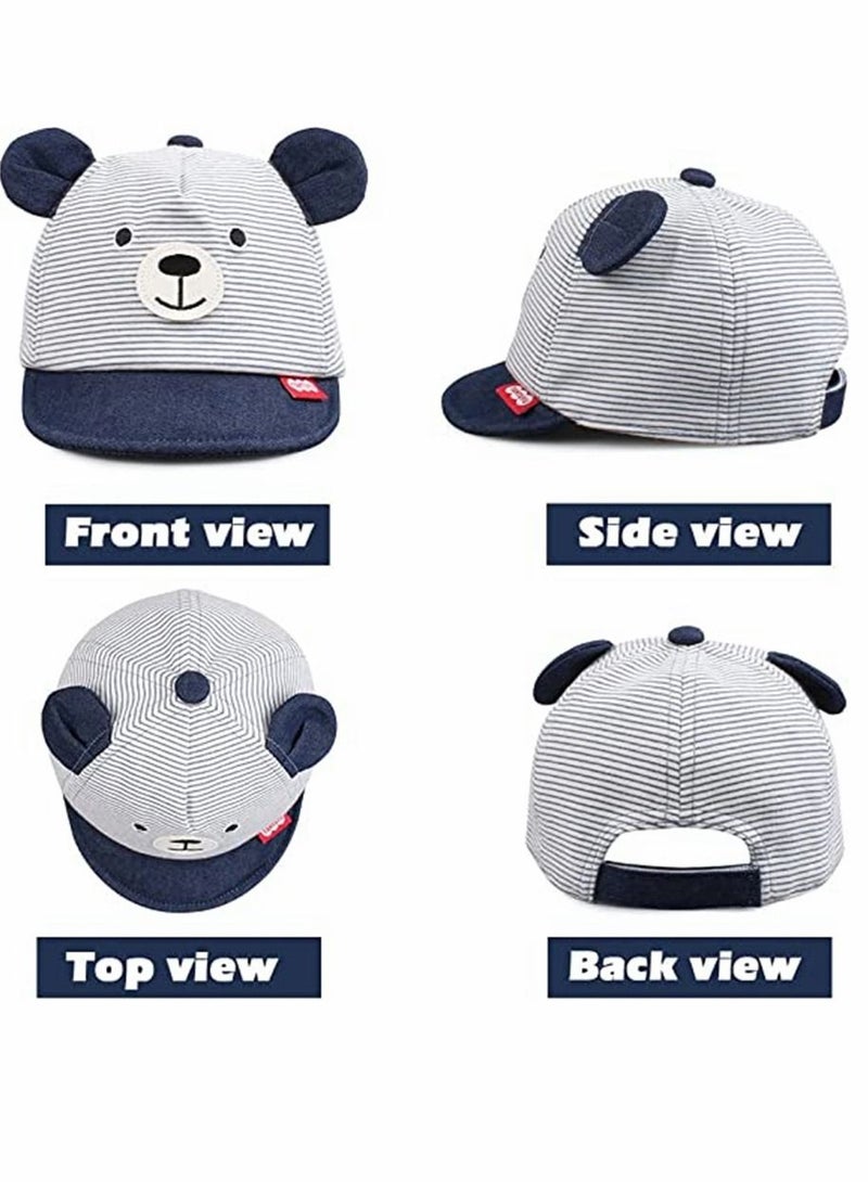 Y&D Baby Duck Baseball Hat Cap, Infant Kids Sun Bear Cute Cartoon Caps Spring Summer and Autumn Novel Thin Cap Flat Tongue Fashion Breathable Comfortable Cotton  - Image 2
