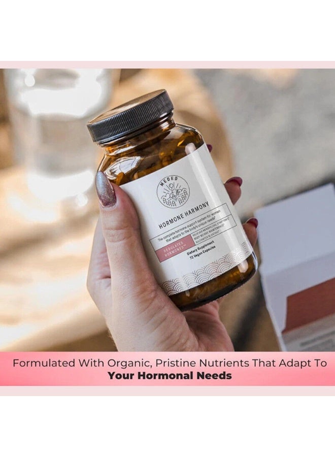 MEOED Hormone Harmony — Natural Hormonal Support for Women, 72 Vegan Capsules – Stress, Mood & Menopause Aid - Image 2