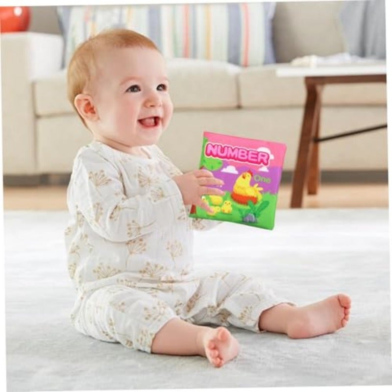 Bath Books for Toddlers 1-3 4 PCS Waterproof Baby Bath Books with Sound Cover Tear-Proof Early Educational Bath Toys with Vivid Colors for Bath Time - Image 4