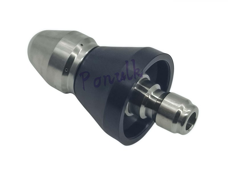 Ponulk Sewer Jetter Nozzle 5000 PSI Stainless Steel Drain Cleaning Nozzle with 14 Quick Connect Orifice 65 Pressure Washer Sewer Jet Nozzle - Image 2