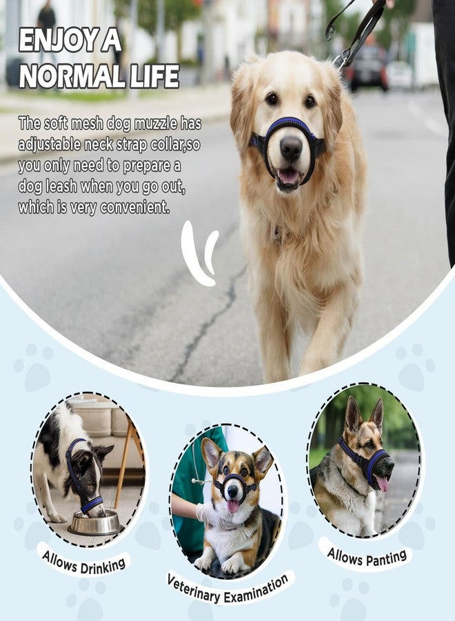 BONTHEE Dog Muzzle,Anti-Bite Adjustable Breathable Soft Muzzle for Small Medium Large Dogs - Vet Visits, Grooming & Training - Secure Fit, Lightweight Design,Allows Panting and Drinking - Image 4
