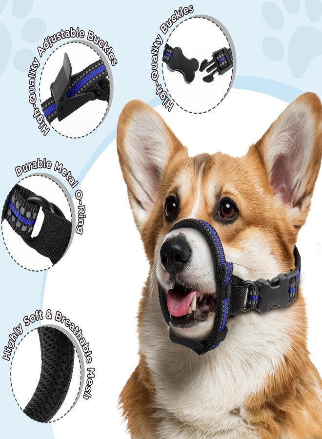 BONTHEE Dog Muzzle,Anti-Bite Adjustable Breathable Soft Muzzle for Small Medium Large Dogs - Vet Visits, Grooming & Training - Secure Fit, Lightweight Design,Allows Panting and Drinking - Image 2