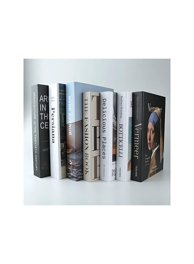 The Bros 7 Pcs Decorative Books for Home décor,Black and whiteshelf Decor Accents Library décor for Home Sweet Stacked Books - Image 3