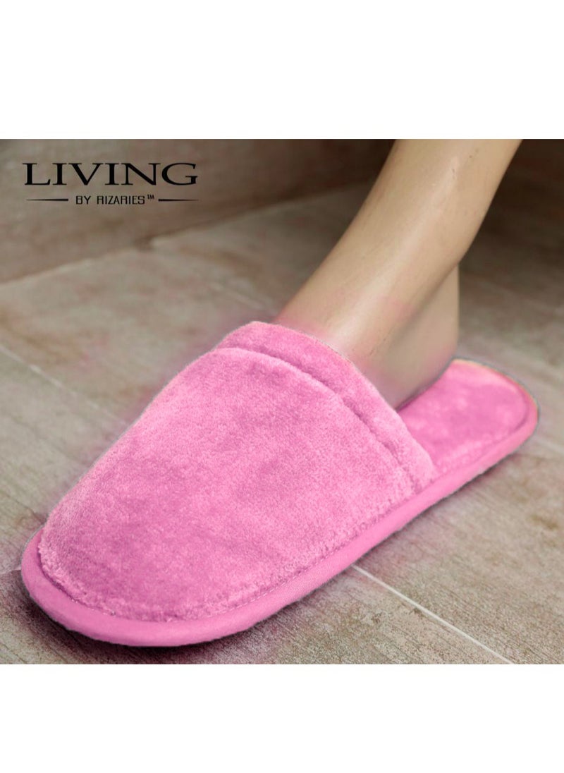 RIZARIES Luxury Bathrobe - 100% Soft Velour Cotton - Lite Pink- 2 Pieces set - Unisex  - Image 3