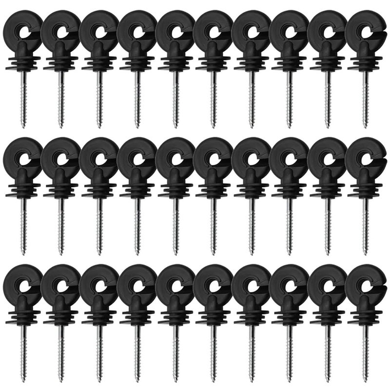 100 Pcs Black Fence Wire Insulator For Electric Livestock Animal Fence Connection Tool - Image 2