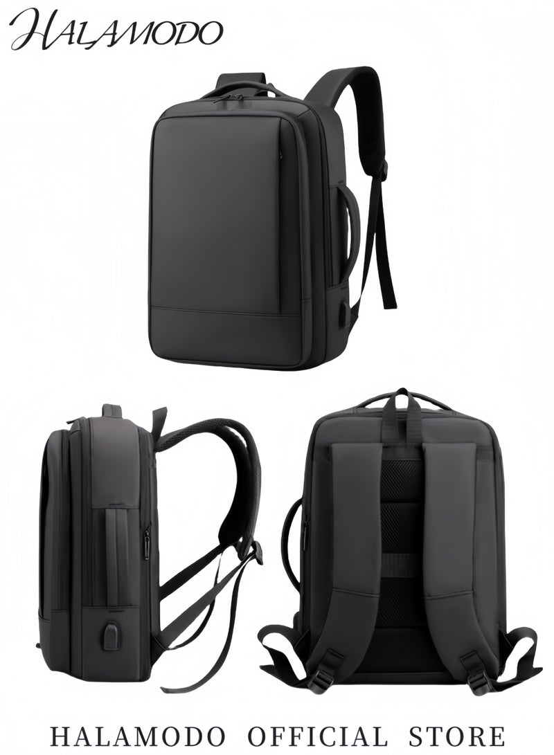 HALAMODO Laptop Backpack Business Slim Durable Laptops Travel Backpacks with USB Charging Port, College Backpacks Computer Bag Gifts for Men and Women Fits Notebook  - Image 5