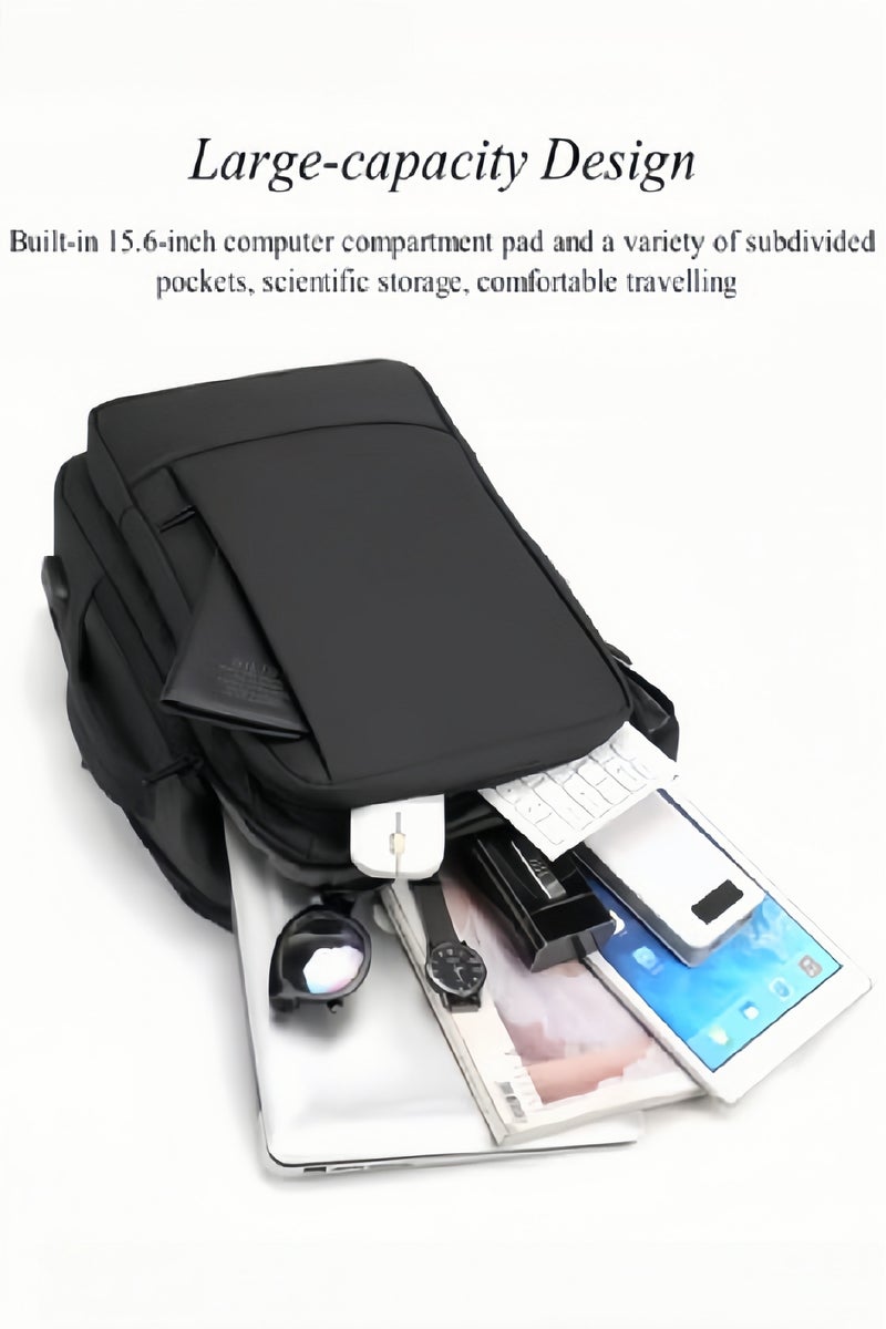 حقيبة ظهر للكمبيوتر المحمول للأعمال، حقيبة ظهر متينة رفيعة للسفر مع منفذ شحن USB، حقيبة ظهر جامعية، حقيبة كمبيوتر هدايا للرجال والنساء، تناسب الكمبيوتر المحمول - Image 2