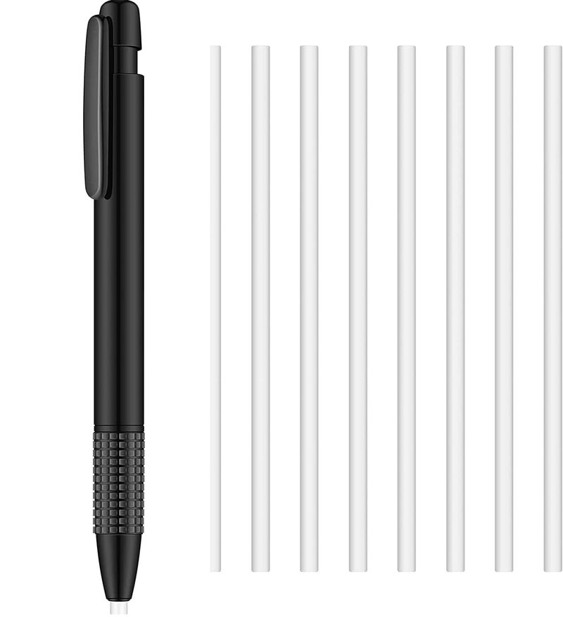 KRYTONE�.Fx Eraser Pen Mechanical Refillable 2.3mm Erase Pen with 5 Eraser Refills for Fine Artwork Sketching Drawing Arts Graphics Designs,Black Eraser - Image 2