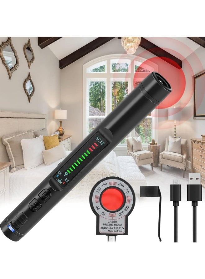 Boyi Hidden Camera Detectors, Bug Detector Anti Spy Detector RF Detector Signal Scanner GPS Tracking Listening Device Finder with 12 Levels Sensitivity and 4 Professional Modes for Travel, Home - Image 1