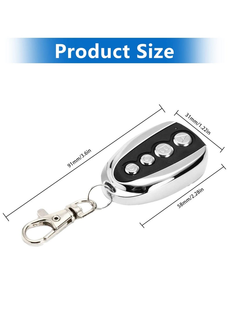 433mhz Remote Control, 5Pcs Gate Opener Remote with 4 Button for Automatic Swing Sliding Gate Opener Garage Door Opener, Wireless Transmitter Key Fobs Security Gate Controller with Keychain - Image 4