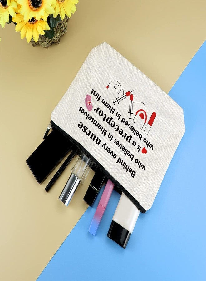 Mikela Nurse Preceptor Gift Cosmetics Bag Nurse Teacher Thank You Appreciation Gift RN Instructor Present Makeup Bag Graduation Christmas Birthday Present for RN Nurses' Week Travel Zipper Toiletries Pouch - Image 4