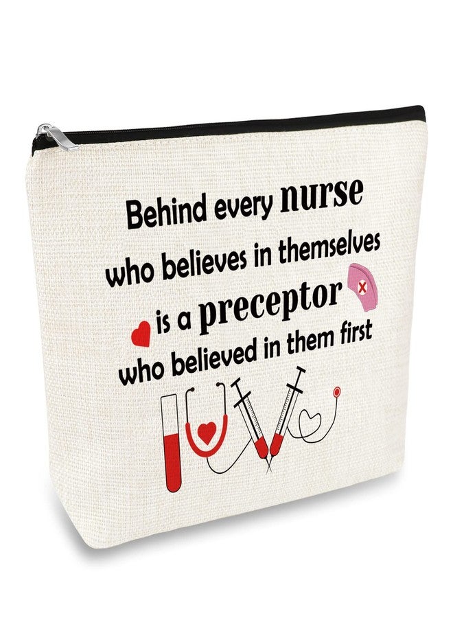 Mikela Nurse Preceptor Gift Cosmetics Bag Nurse Teacher Thank You Appreciation Gift RN Instructor Present Makeup Bag Graduation Christmas Birthday Present for RN Nurses' Week Travel Zipper Toiletries Pouch - Image 1
