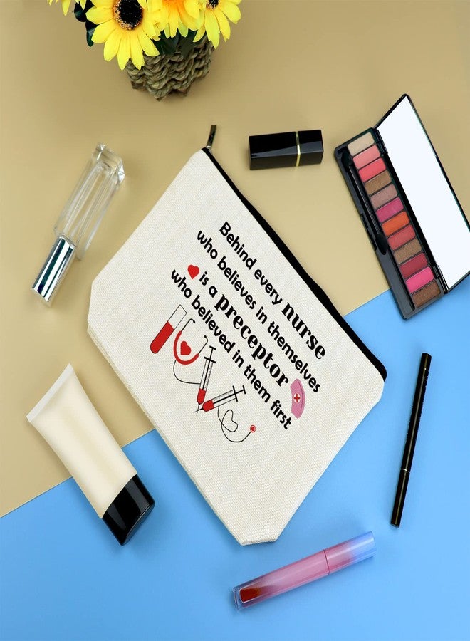 Mikela Nurse Preceptor Gift Cosmetics Bag Nurse Teacher Thank You Appreciation Gift RN Instructor Present Makeup Bag Graduation Christmas Birthday Present for RN Nurses' Week Travel Zipper Toiletries Pouch - Image 3