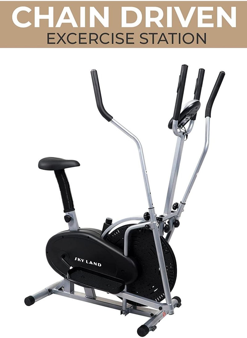 Sky Land - 2 In 1 Elliptical Cross Trainer Exercise Bike - Image 1