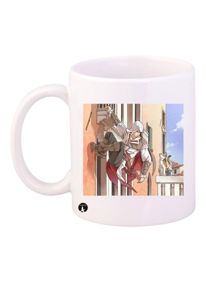 RKN Assassin's Creed Video Game Printed Mug Beige/Blue/Pink Standard Size